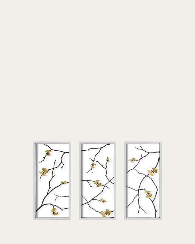 Butterfly Ginkgo Wall Art Panels